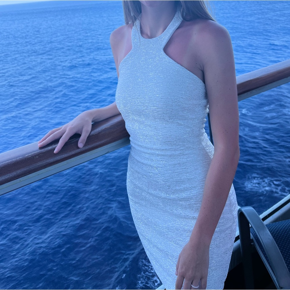 White mini dress